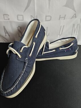 SEBAGO $175 Men's 11 - R Portland Summer Shoe Boat Shoe (Washed canvas) New